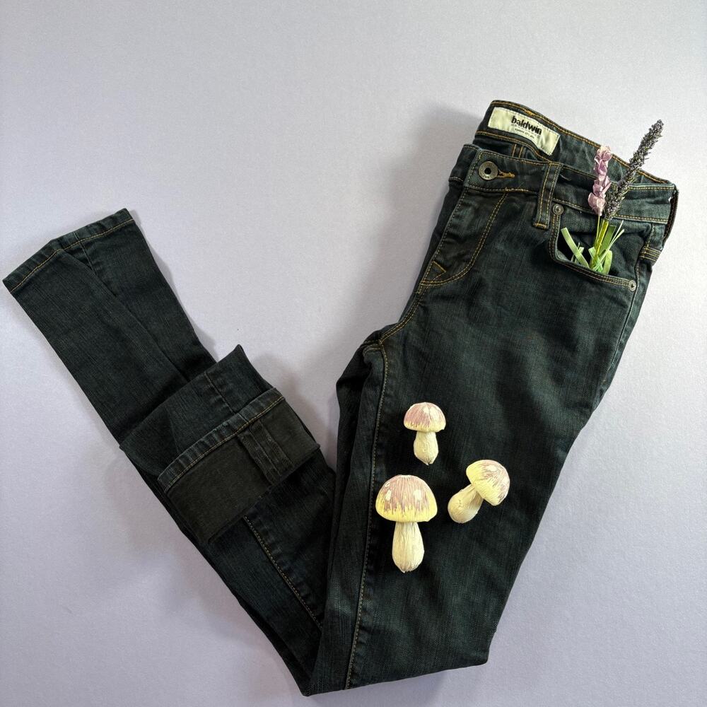 Baldwin Jeans The Ten High Waisted Skinny Pants Dark Wash Size 24 Comfort Y2K